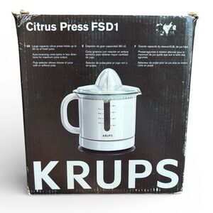KRUPS Citrus Press FSD1 Electric Citrus Juicer 30oz Open Box NEW